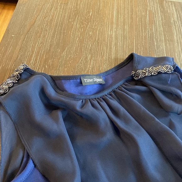 Time Square ladies navy blue dress in size small. - Picture 7 of 7